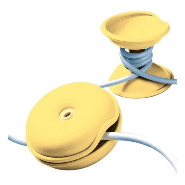 snoerwinder Cable Turtle licht geel mini | set van 2 stuks snoerwinder Cable Turtle licht geel mini | set van 2 stuks