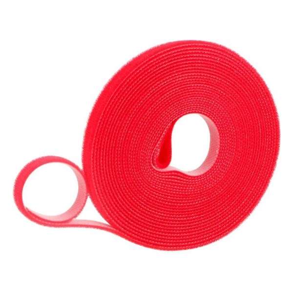 Kabel klittenband | 1 cm x 5 m | rood | nylon | kabelmanagement Kabel klittenband | 1 cm x 5 m | rood | nylon | kabelmanagement