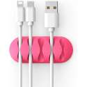 Kabel Houder roze | Kabel Organizer | Kabelhouder Bureau | 5 kabels