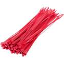 300x stuks kabelbinder / kabelbinders nylon rood 10 x 0,25 cm - bundelbanden - tiewraps / tie ribs / tie rips