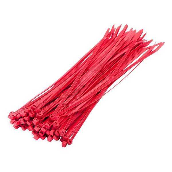 300x stuks kabelbinder / kabelbinders nylon rood 10 x 0,25 cm - bundelbanden - tiewraps / tie ribs / tie rips 300x stuks kabelbinder / kabelbinders nylon rood 10 x 0,25 cm - bundelbanden - tiewraps / tie ribs / tie rips