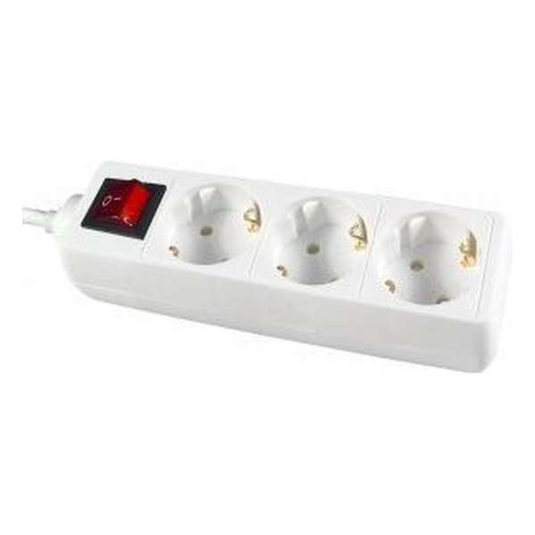 Calex tafelcontactdoos wit 3-voudig met schakelaar Calex tafelcontactdoos wit 3-voudig met schakelaar