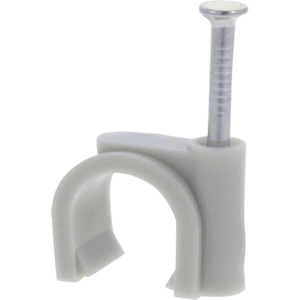 Q-Link kabelclip – rond – 14 mm – grijs – 50 stuks Q-Link kabelclip – rond – 14 mm – grijs – 50 stuks