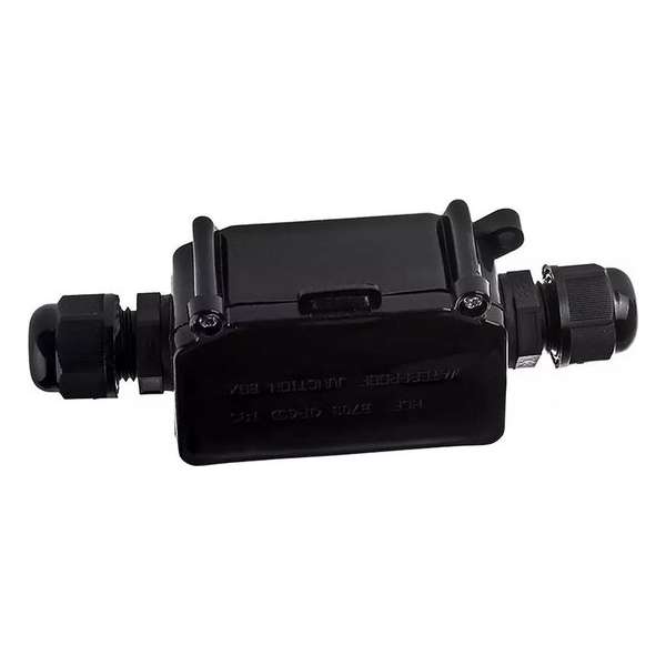 Kabelverbinder - Viron Thermin - Rechte Connector - Waterdicht IP65 - 3 Aderig - Mat Zwart - BES LED Kabelverbinder - Viron Thermin - Rechte Connector - Waterdicht IP65 - 3 Aderig - Mat Zwart - BES LED