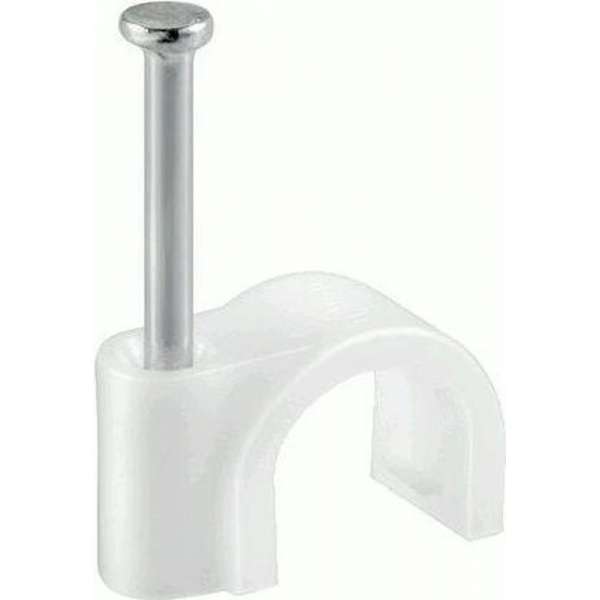 Spijkerclip wit 12mm Spijkerclip wit 12mm