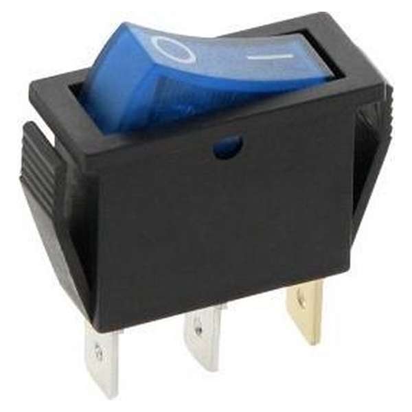 Schakelaar - blauw - 250 volt - 20A - verlicht Schakelaar - blauw - 250 volt - 20A - verlicht