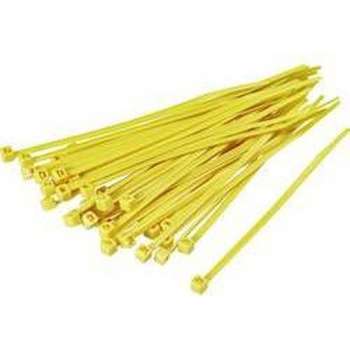 TRU COMPONENTS 1593703 TC-CV250203 Kabelbinder 250 mm 4.80 mm Geel 100 stuk(s)