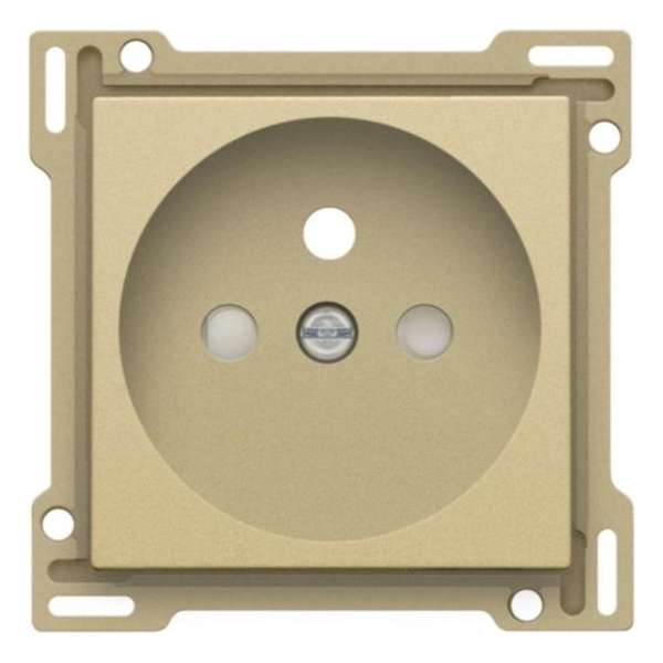 Niko - Centraalplaat stopcontact + penaarde + kinderveiligheid 28,5MM alu gold coated - 221-66601 Niko - Centraalplaat stopcontact + penaarde + kinderveiligheid 28,5MM alu gold coated - 221-66601