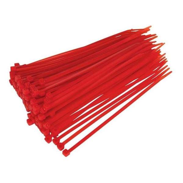 Kabelbinders Tie-Wraps 180x2.5mm Rood Kabelbinders Tie-Wraps 180x2.5mm Rood