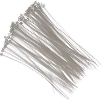 Tie-wraps wit 18 cm 300 stuks - Kabelbinders
