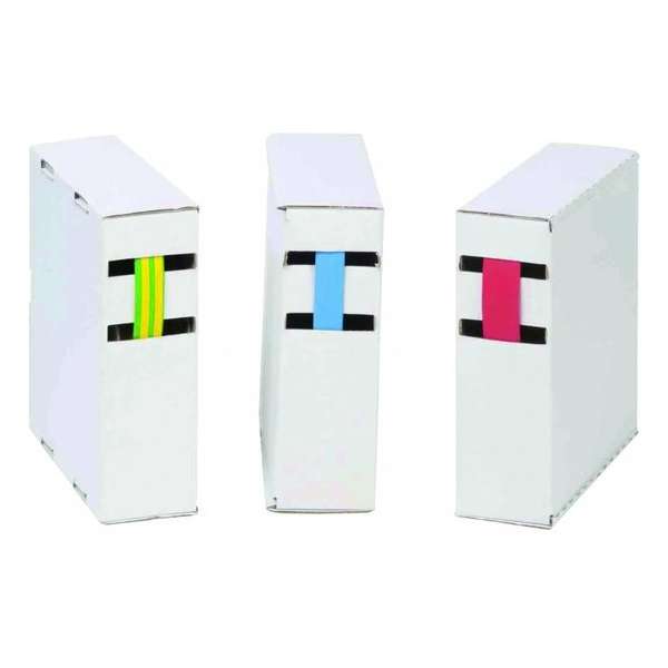 Krimpkous box 2:1 - enkelwandig - kleur: Geel, diameter: Ø 15.9 / 8.0 mm - Lengte in doos 5 m Krimpkous box 2:1 - enkelwandig - kleur: Geel, diameter: Ø 15.9 / 8.0 mm - Lengte in doos 5 m