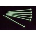TRU COMPONENTS 1570830 Kabelbinder 100 mm 2.50 mm Groen Nagloeiend 100 stuk(s)