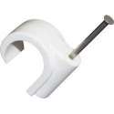 TRU COMPONENTS Spijkerclip 523552 Bundel-Ø (bereik) 10 mm (max) Wit (mat) 100 stuk(s)