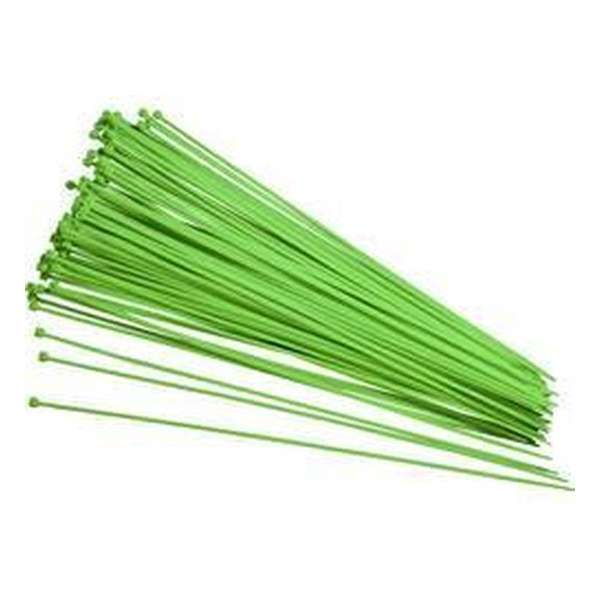 TRU COMPONENTS 93038c414 Kabelbinder 200 mm 2.50 mm Groen Nagloeiend 100 stuk(s)