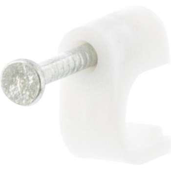 Kabelclip – rond – 7 mm – wit – 170 stuks