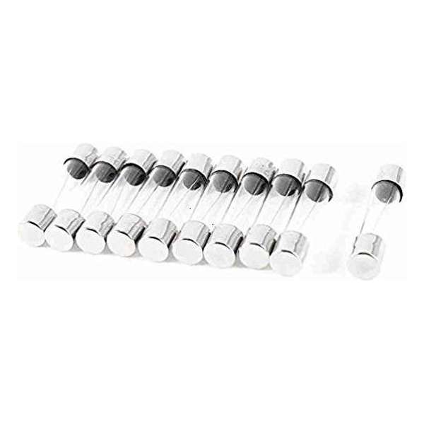 Confezione da 10) (Fusibili a tubo di vetro tipo 6x30 mm 250 V CA 5 A Confezione da 10) (Fusibili a tubo di vetro tipo 6x30 mm 250 V CA 5 A
