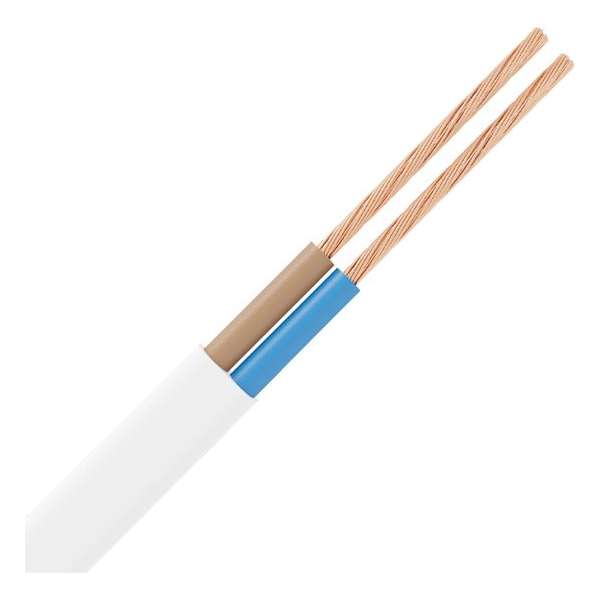 Stroomkabel - 2x0.75mm - 2 Aderig - 1 Meter - Wit - BES LED Stroomkabel - 2x0.75mm - 2 Aderig - 1 Meter - Wit - BES LED