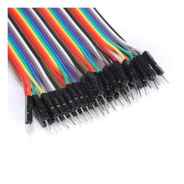 Flexibele Breadboard Kabel - Male-Male - 40 Stuks Flexibele Breadboard Kabel - Male-Male - 40 Stuks