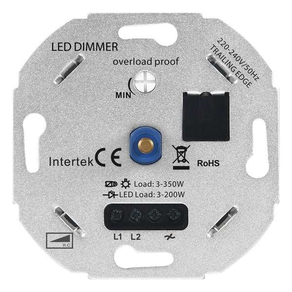 Ledvion LED Dimmer 3-350 Watt 220-240V - Fase Afsnijding - Universeel Ledvion LED Dimmer 3-350 Watt 220-240V - Fase Afsnijding - Universeel