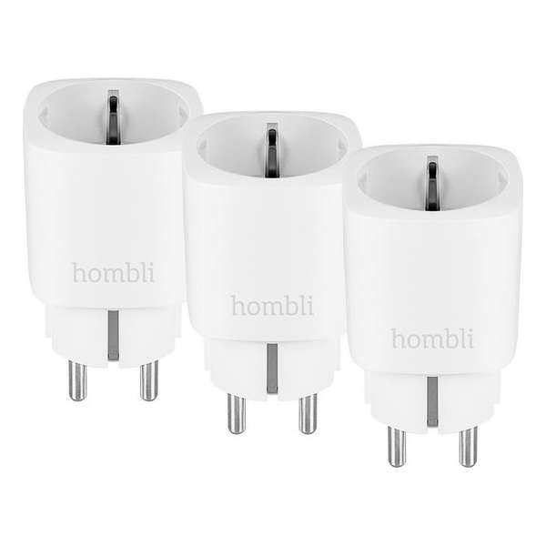 Hombli Slimme Stekker - WiFi - Timerfunctie - Werkt met Amazon Alexa en Google Home - 3 stuks - Wit Hombli Slimme Stekker - WiFi - Timerfunctie - Werkt met Amazon Alexa en Google Home - 3 stuks - Wit