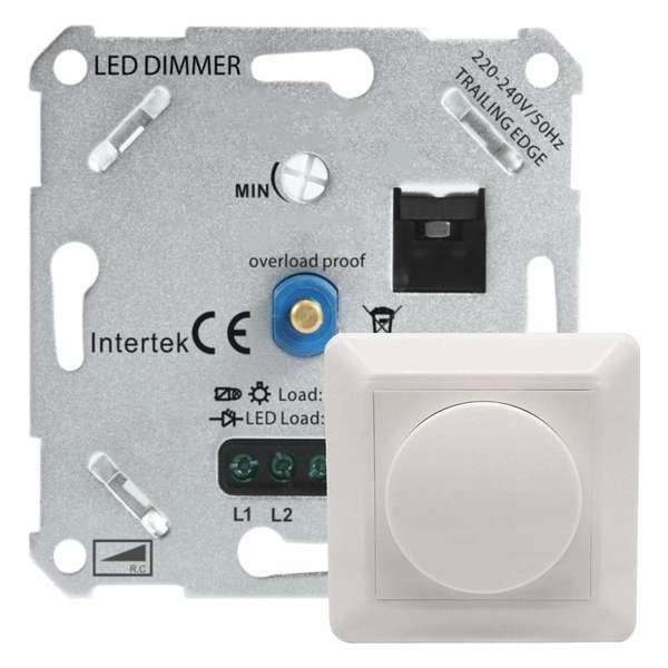 LED Dimmer 3-350 Watt 220-240V - Fase Afsnijding - Universeel - Compleet LED Dimmer 3-350 Watt 220-240V - Fase Afsnijding - Universeel - Compleet