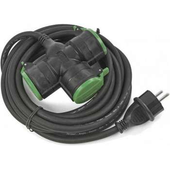 Waterdichte verlengsnoer - 3 voudig  - 5 meter