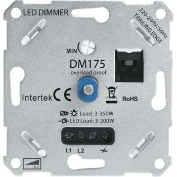 Led Dimmer 3-200W Universeel + Afdekraam