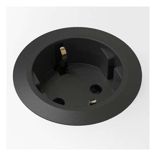 Powerdot mini 51mm inbouw stopcontact zwart Powerdot mini 51mm inbouw stopcontact zwart