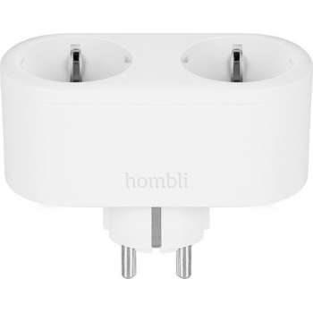 Hombli Slimme Stekker - 2 Contacten - WiFi - Energiemeter via mobiele app - Energieklasse A+