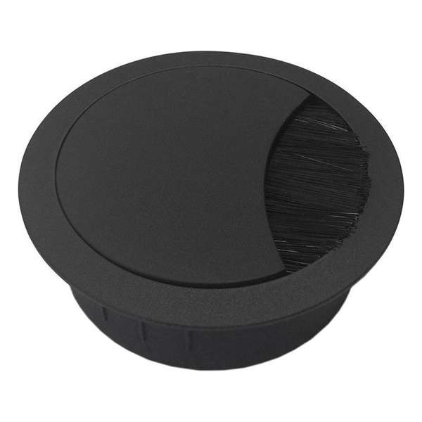 Aluminium kabelpot zwart gelakt 80mm Aluminium kabelpot zwart gelakt 80mm