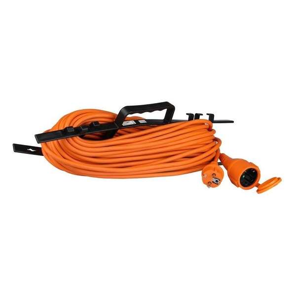 V-tac VT-3002-30 Verlengsnoer met beschermklep - 30 meter - oranje V-tac VT-3002-30 Verlengsnoer met beschermklep - 30 meter - oranje
