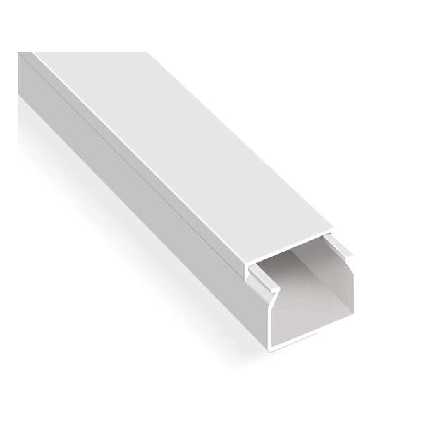 80X40 mm kabelgoot/ leidinglijst wit 2X1 M 80X40 mm kabelgoot/ leidinglijst wit 2X1 M