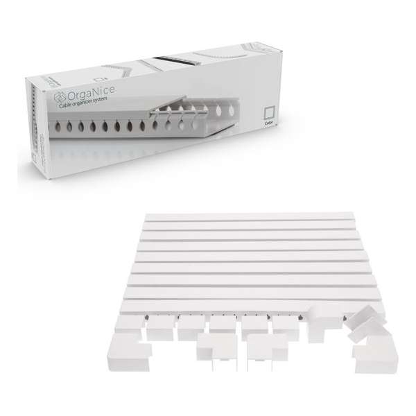 Organice EasyFix Kabelgoot zelfklevend - Kabel organiser voor bureau & TV - Wit Organice EasyFix Kabelgoot zelfklevend - Kabel organiser voor bureau & TV - Wit