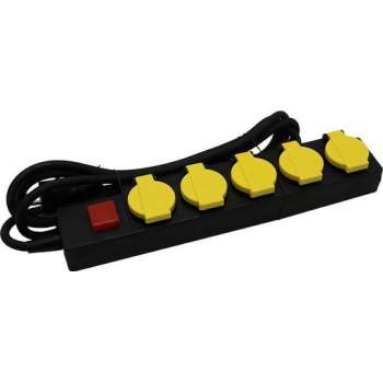 V-tac VT-1125-3 Stekkerdoos voor buiten - 3 meter - zwart -IP44