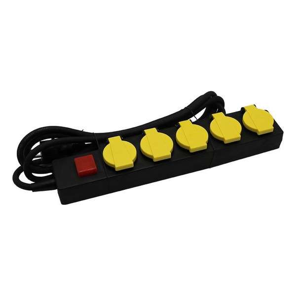 V-tac VT-1125-3 Stekkerdoos voor buiten - 3 meter - zwart -IP44 V-tac VT-1125-3 Stekkerdoos voor buiten - 3 meter - zwart -IP44