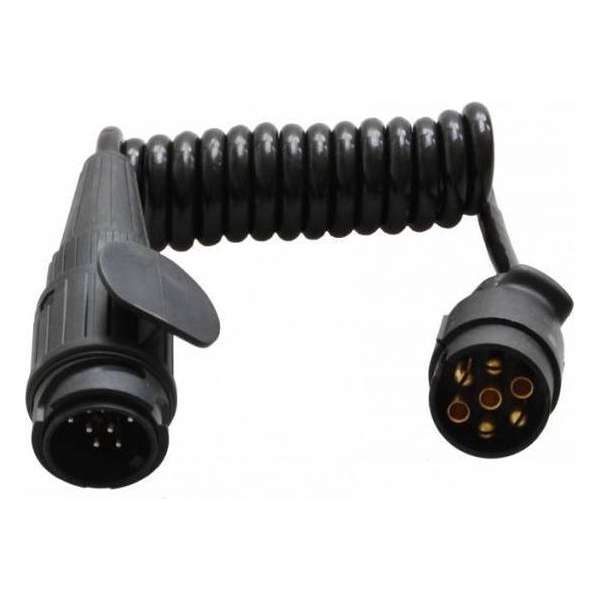 Adapter spiraalkabel 7 aderig met 13-polige stekker & 7-polige stekker - 60 tot 150 cm Adapter spiraalkabel 7 aderig met 13-polige stekker & 7-polige stekker - 60 tot 150 cm