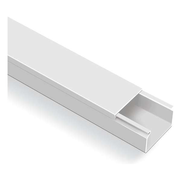 100X40 mm Kabelgoot/ leidinglijst wit 2X1 M 100X40 mm Kabelgoot/ leidinglijst wit 2X1 M