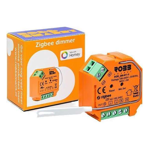 ROBB Smarrt Zigbee Dimmer 2-draads 400W ROBB Smarrt Zigbee Dimmer 2-draads 400W