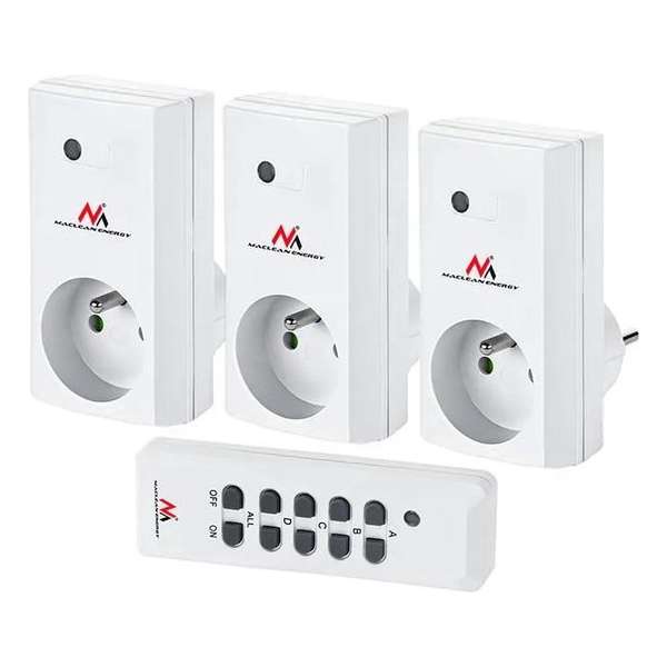 Set met stopcontacten - Op afstand bedienbaar - 3600W - 3 stuks Set met stopcontacten - Op afstand bedienbaar - 3600W - 3 stuks
