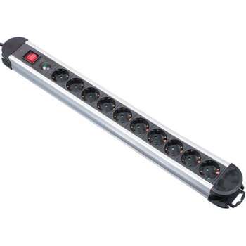 AS Schwabe 10-weg aluminiumstekkerdoos met schakelaar
