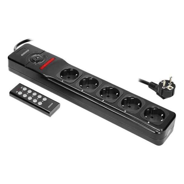 Stekkerdoos met afstandsbediening - 5-voudig - 3 meter kabel - 3x1,5mm² Stekkerdoos met afstandsbediening - 5-voudig - 3 meter kabel - 3x1,5mm²