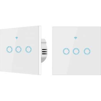 Slimme Wandschakelaar Triple | Smart WiFi Touch Switch | 10A