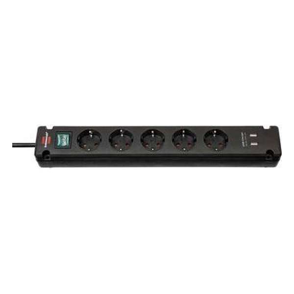 Brennenstuhl Brennenstuhl Brennenstuhl Bremounta Extension Socket 5-way 2x USB black 3m H05VV-F 3G1.5 Zwart Brennenstuhl Brennenstuhl Brennenstuhl Bremounta Extension Socket 5-way 2x USB black 3m H05VV-F 3G1.5 Zwart