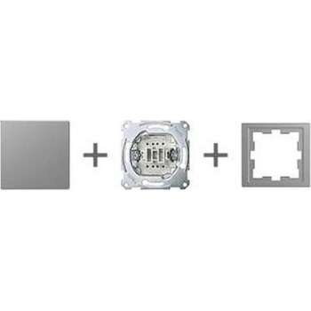 Wisselschakelaar Compleet - RVS Look - Merten D-Life - Schneider Electric - MTN3116-6536_TO