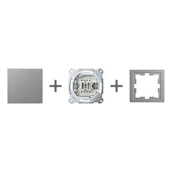 Wisselschakelaar Compleet - RVS Look - Merten D-Life - Schneider Electric - MTN3116-6536_TO Wisselschakelaar Compleet - RVS Look - Merten D-Life - Schneider Electric - MTN3116-6536_TO