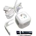 Blok 4 RA Stopcontacten + 2 Usb 2.4 A Poorten 1.5 meter 3X 1.5mm verlengsnoer kabel verleng snoer