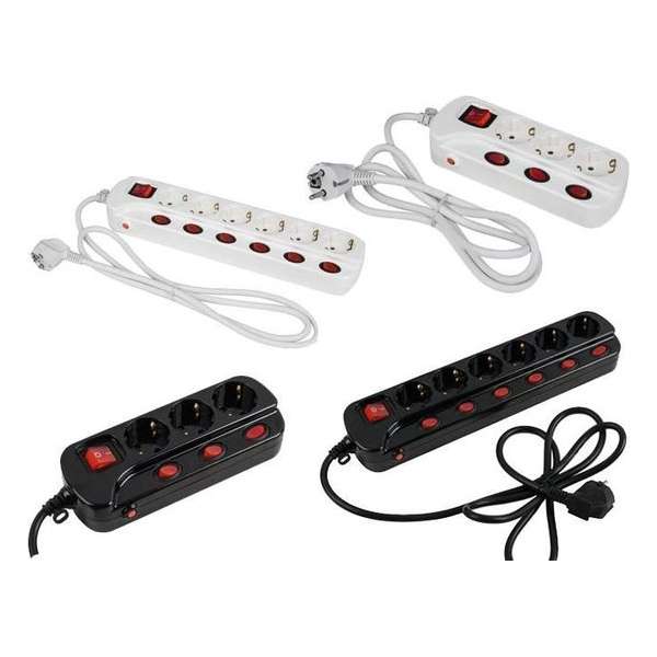 Heitronic 45190 Stekkerdoos met schakelaar 3-voudig Wit Randaarde stekker 1 stuk(s) Heitronic 45190 Stekkerdoos met schakelaar 3-voudig Wit Randaarde stekker 1 stuk(s)