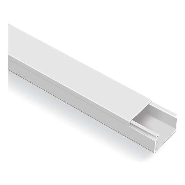 60X40 mm Kabelgoot/ leidinglijst wit 2X1 M 60X40 mm Kabelgoot/ leidinglijst wit 2X1 M