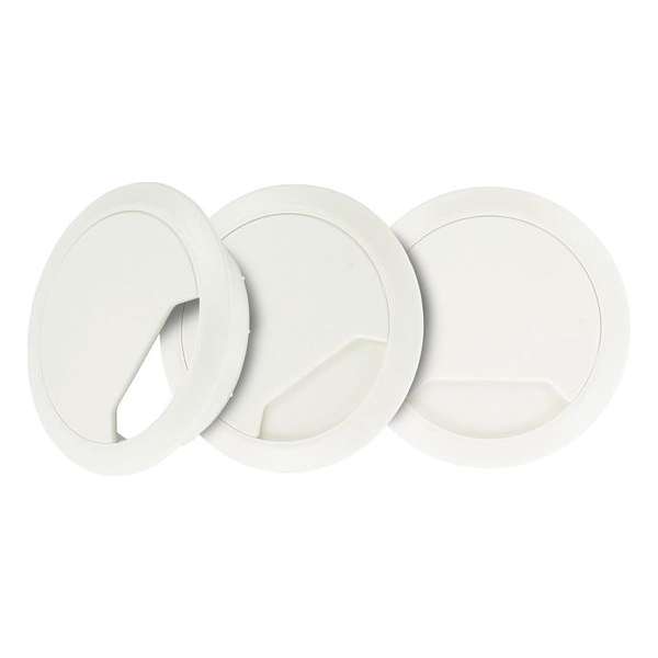 TQ4U Kabeldoorvoer - ABS Kunststof - Ø 80 mm - Verstelbaar - Wit - 3 stuks TQ4U Kabeldoorvoer - ABS Kunststof - Ø 80 mm - Verstelbaar - Wit - 3 stuks