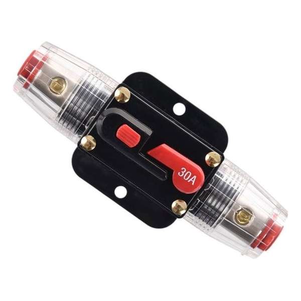30A 12V-24V Inline stroomonderbreker Handmatige reset schakelaar Zekering 30A 12V-24V Inline stroomonderbreker Handmatige reset schakelaar Zekering